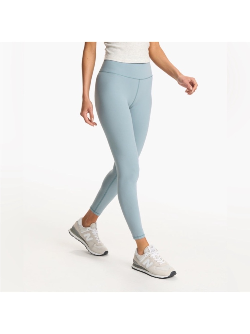Vuori High-Waist Active Leggings in Slate Blue